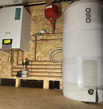 boiler and hot water storage tank